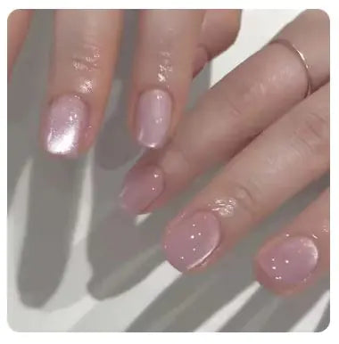 24Pcs Nude Pink Short Round Press-On Nails