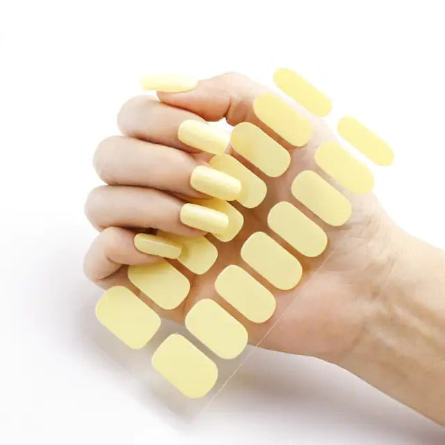 Yellow Cream Nail Art