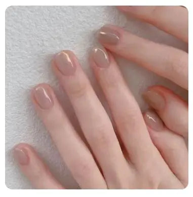 24Pcs Nude Pink Short Round Press-On Nails