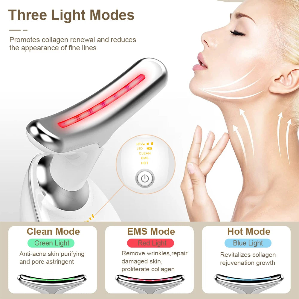 Neck Face Lifting Massager EMS Skin Tighten Device