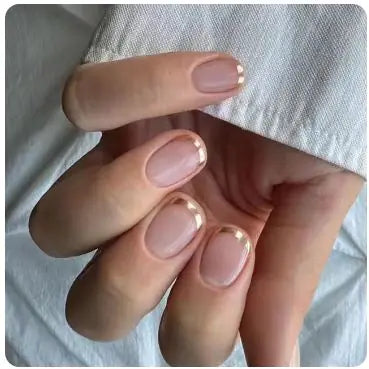 24Pcs Nude Pink Short Round Press-On Nails